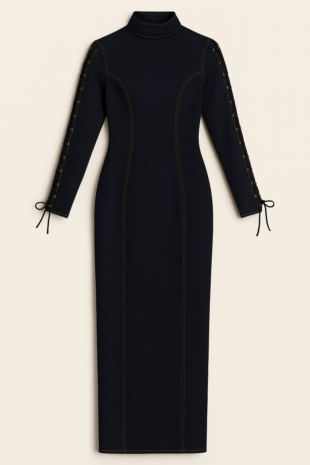 Vestido entallado de denim