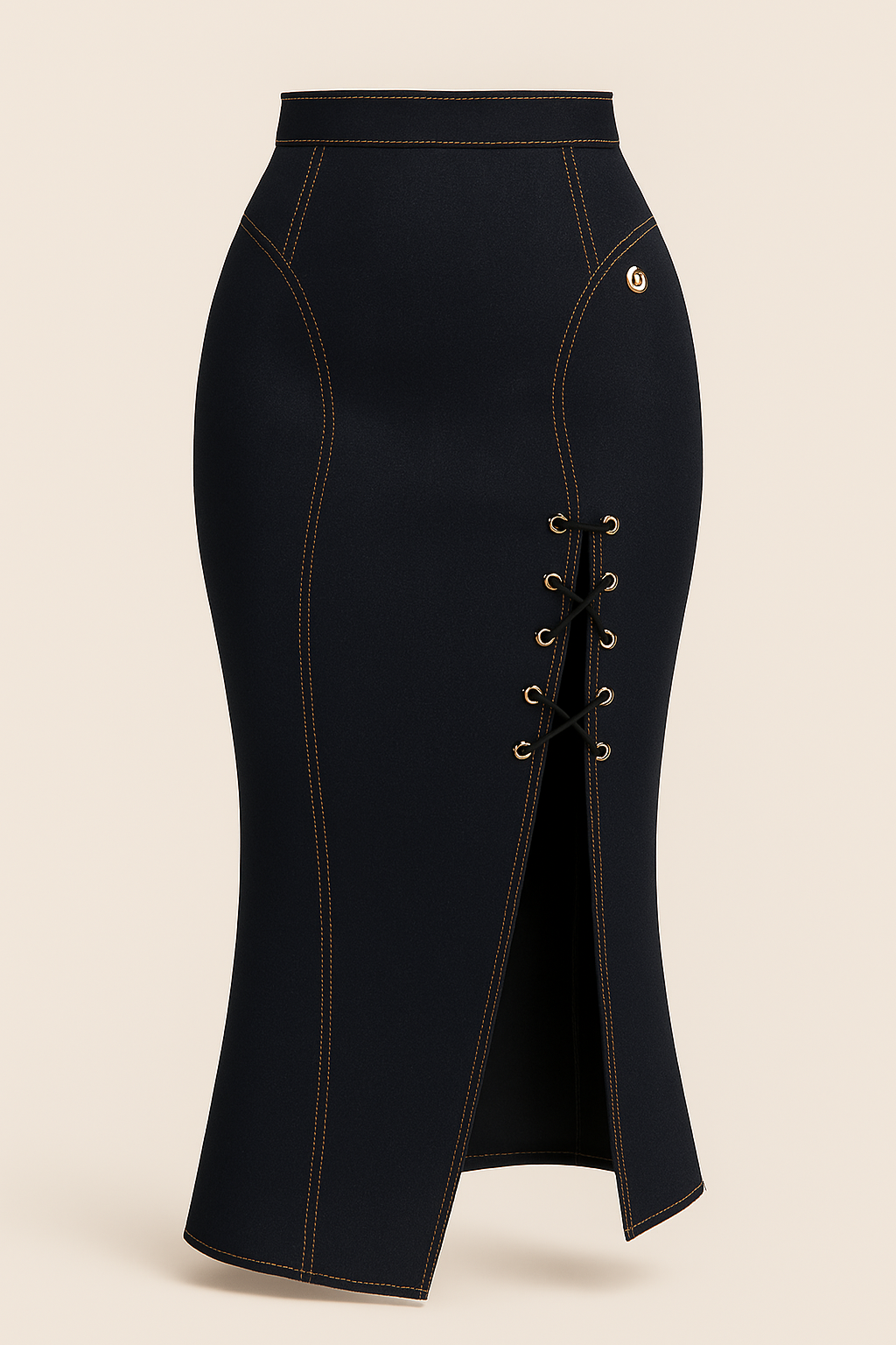 Falda midi entallada