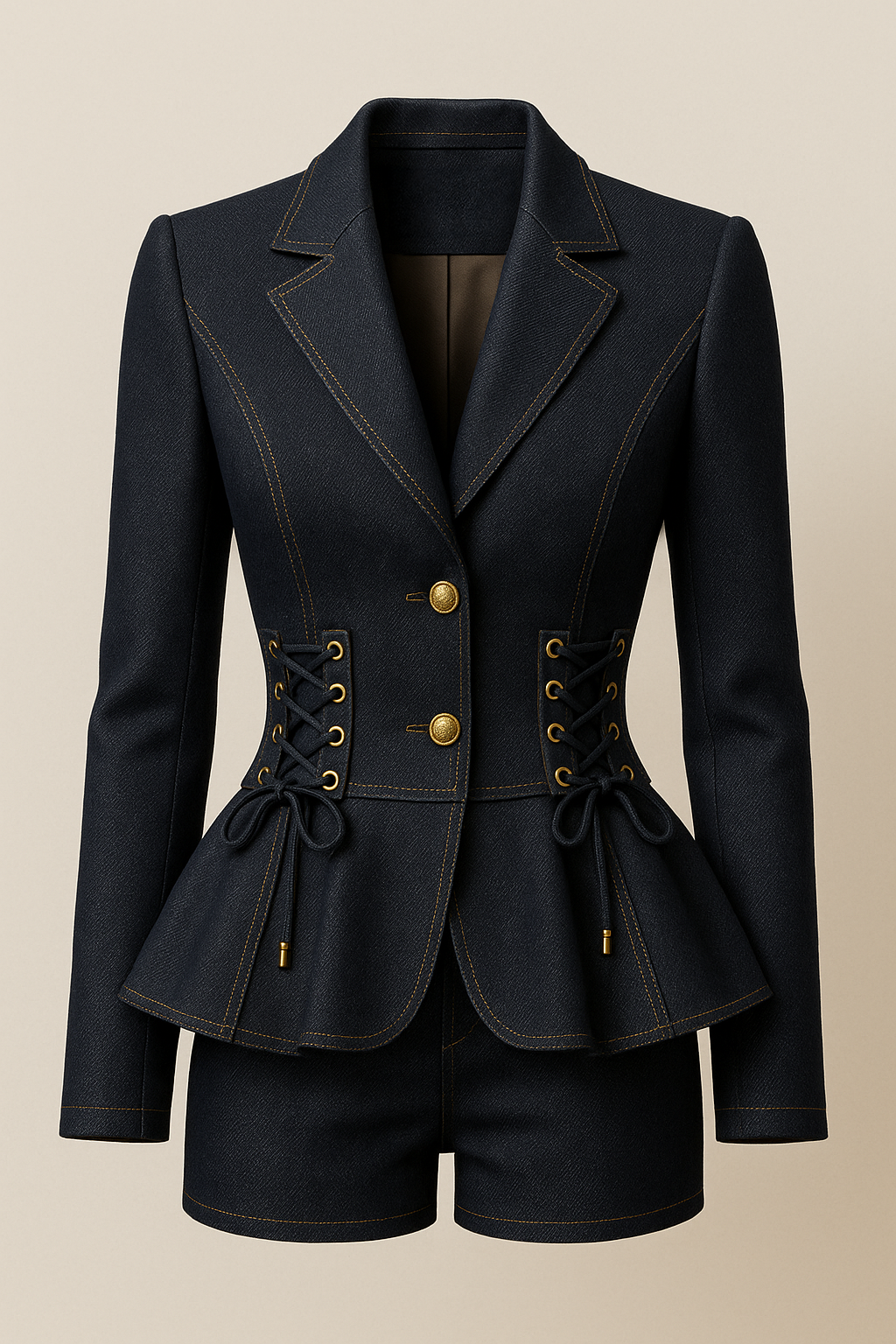 Blazer con peplum entallado