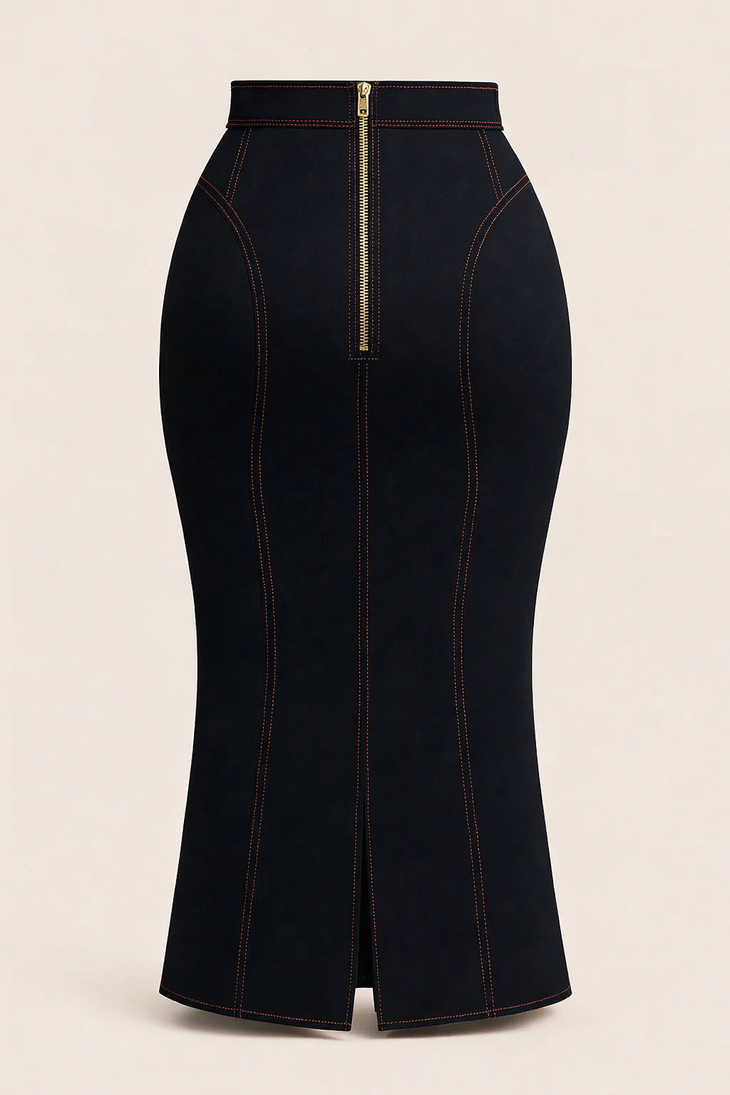 Falda midi entallada