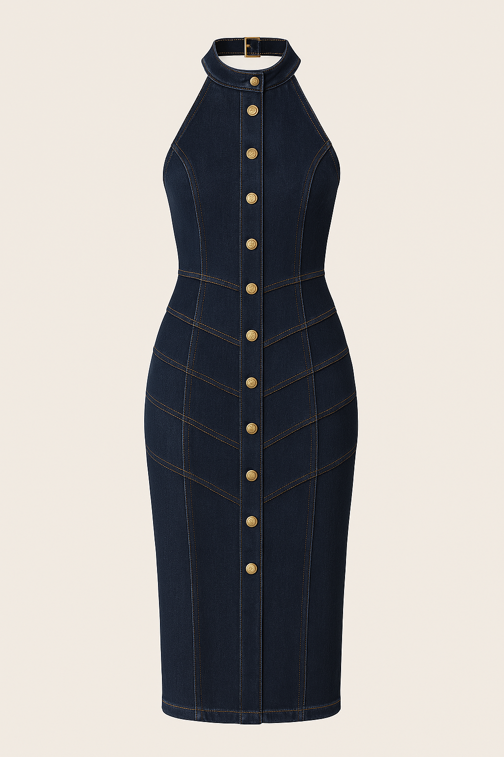 Vestido de escote halter