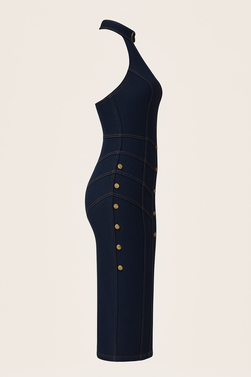 Vestido de escote halter