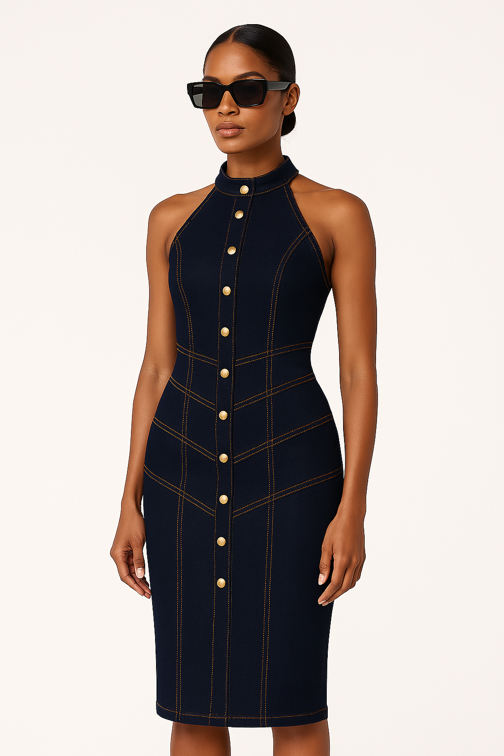 Vestido de escote halter