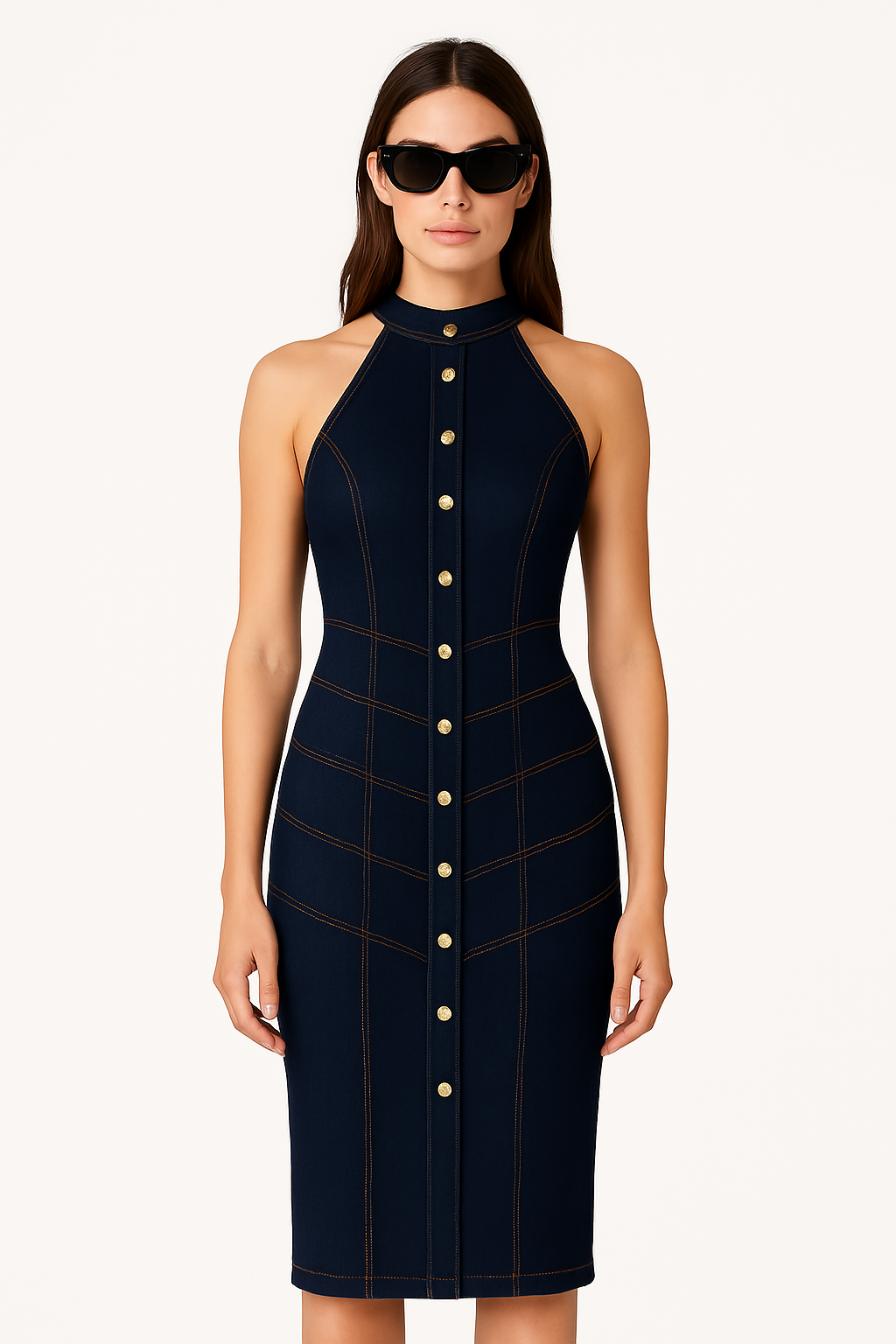 Vestido de escote halter