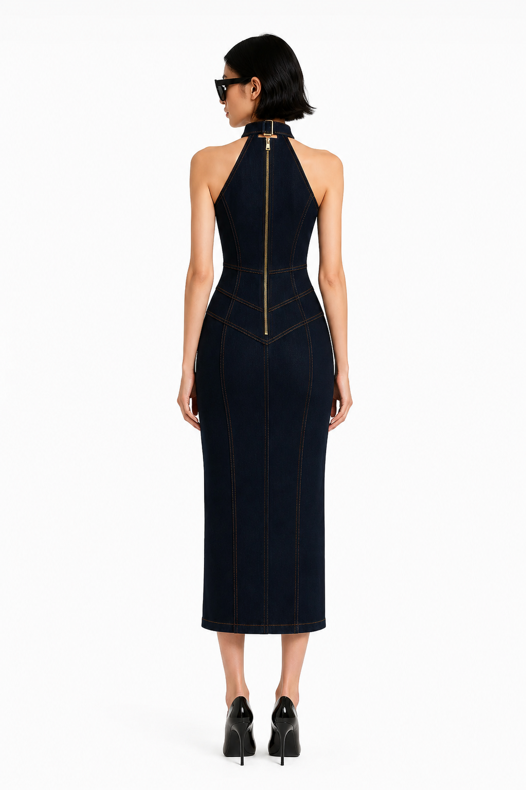 Vestido de escote halter