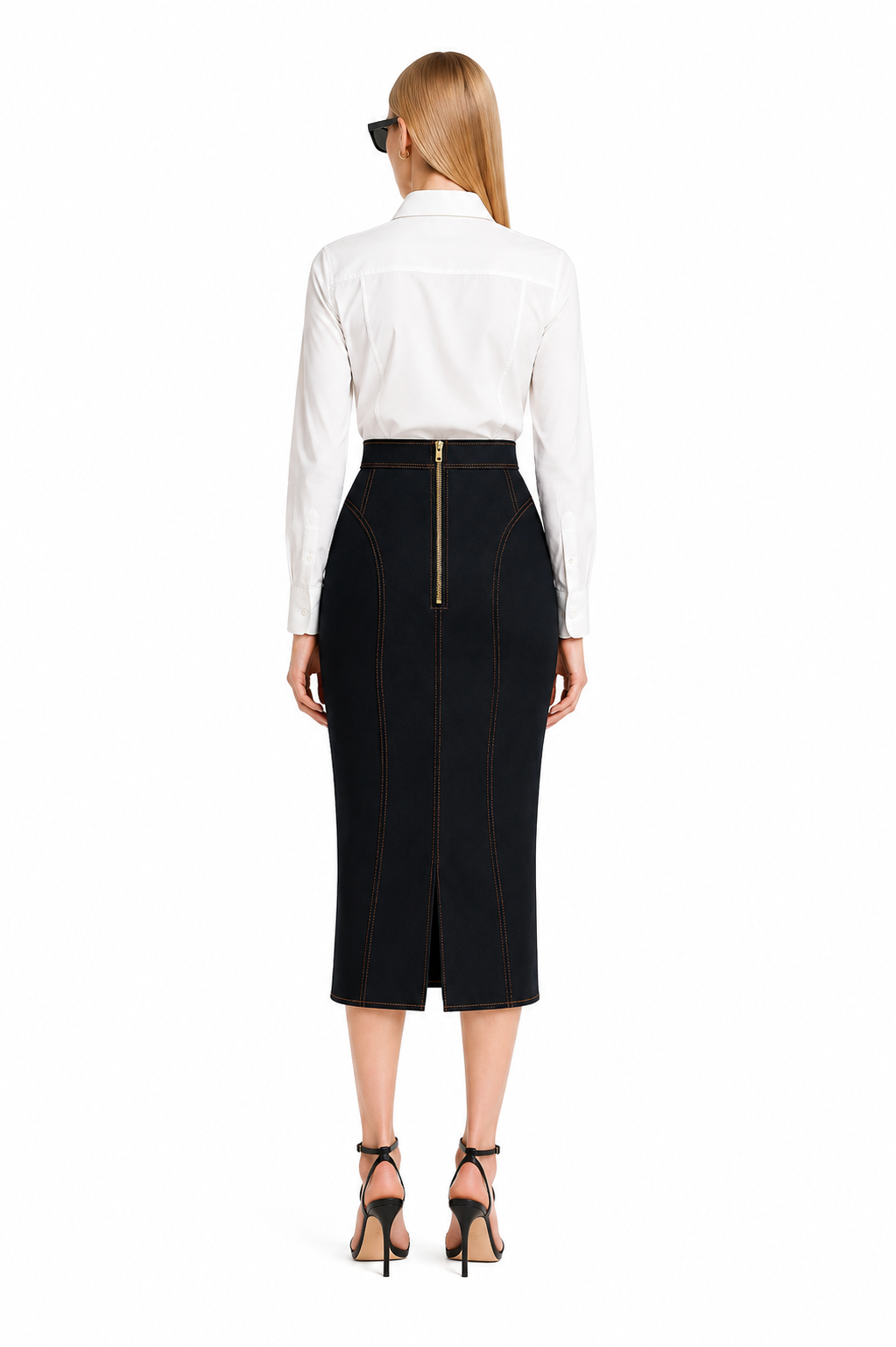 Falda midi entallada