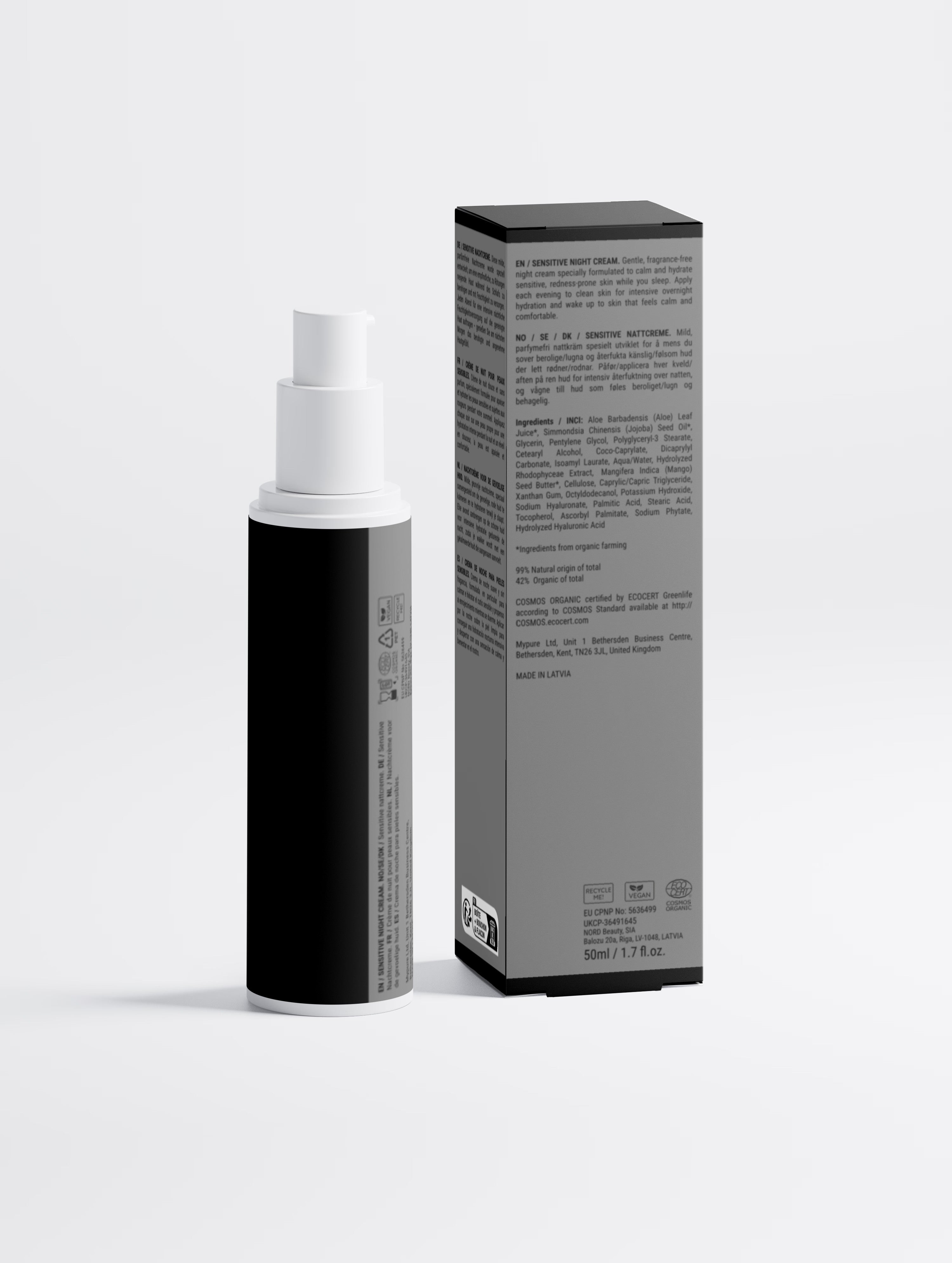 Sensitive Skin Overnight Cream, Fragrance-Free